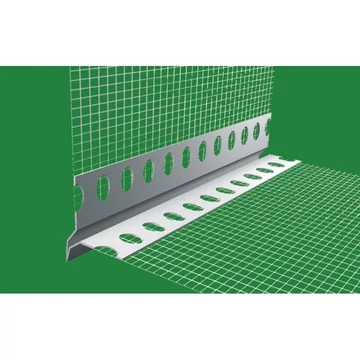 Látszós élű hálós vizoros PVC profil 2 m